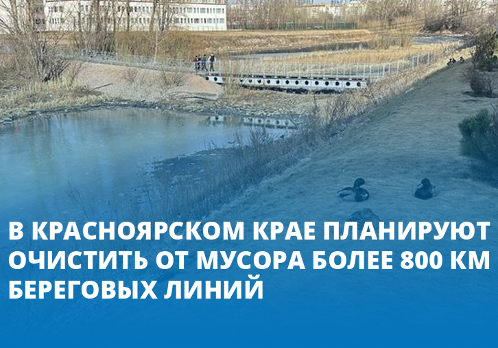 В 2024 году в крае планируется очистить от мусора более 800 км береговых линий.